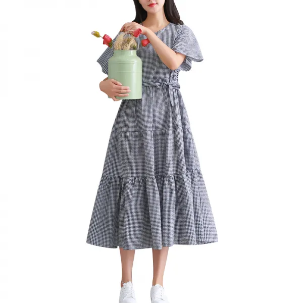 Sycp 여성 체크 원피스 반팔원피스 여름신상 추천 Oy1413