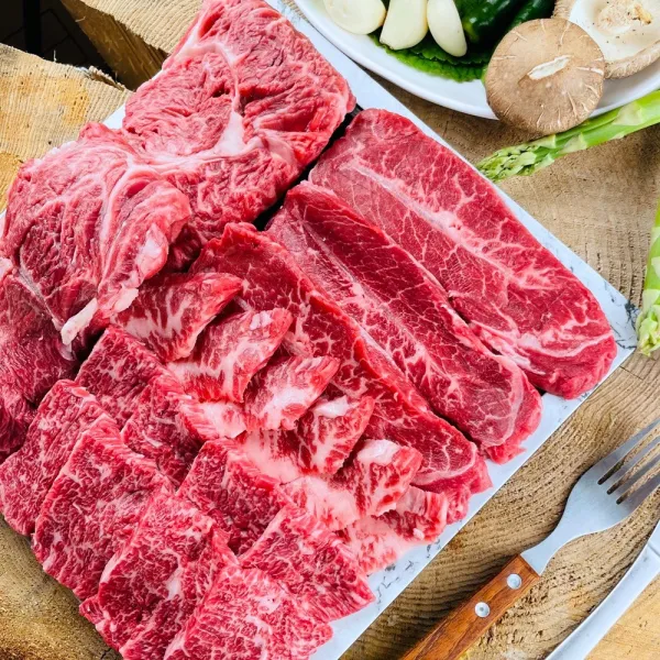 [국내산 소한마리세트] 살살녹는 소고기 1등급 세트 프리미엄 육우 800g 1kg 꽃등심 + 살치살 + 부채살 + 앞치마살, 소한마리 800g
