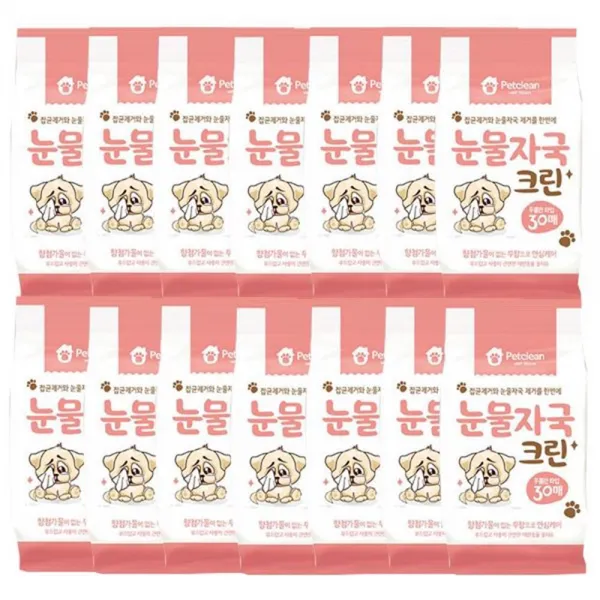 저자극 반려동물눈곱지우개 스피치강아지 14묶음, 1개