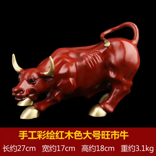 후덕거 핸드메이드 페인팅 순동 동우 진열 장식품 월스트리트 우생초 공예품, 핸드메이드 페인팅 우드 색깔 큰사이즈