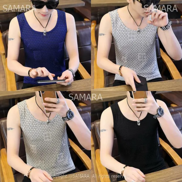 Qterra 특허브랜드 C7995 아이스 쿨링 나시 남자 나시티 티셔츠 끈나시