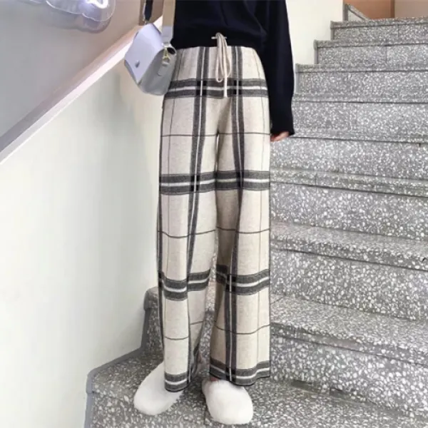 바이나우 가을 겨울 2019 배기핏 일자 니트 학생 슬랙스 Xkz97