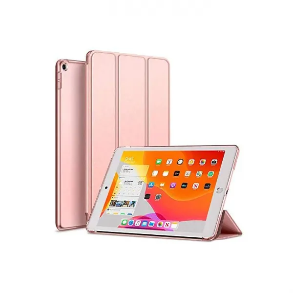 KENKE iPad 10.2 케이스 일곱째 세대 초박형 경량 반투명 3 접이식 기능 손, 자세한 내용은 참조