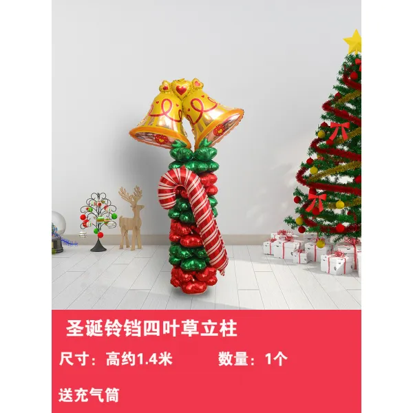 크리스마스 백화점 카페숍 장식품 인테리어 캠핑 매점 연말 홈파티 소품 꾸미기 WGR201112464Z, 연뿌리 색 기둥 1