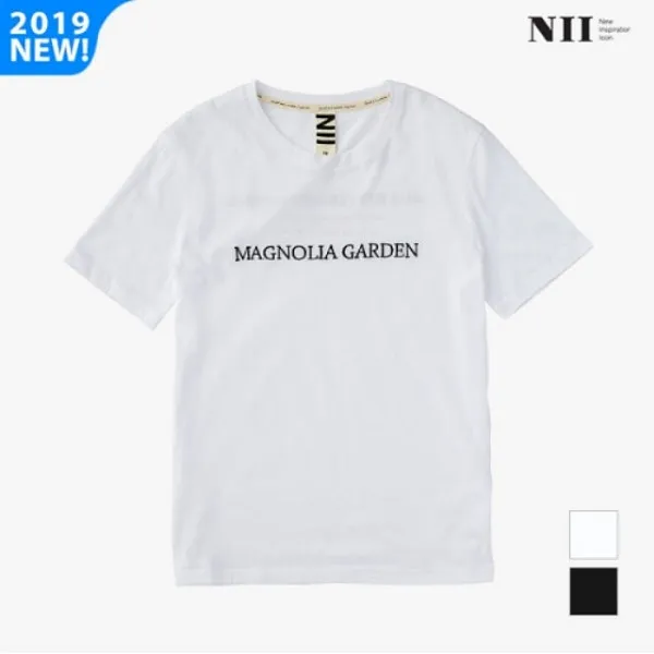 Nii Nii Nii 여 1도자수레터링 싱글 라운드티셔츠 Nnyarvm3211 P000638072 