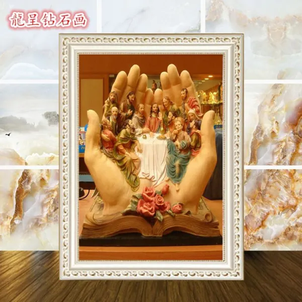 여우가 여우해 큐빅 화물 공급원 마지막 의 저녁 식사 DIY 다이아몬드 그림을 그렸다 만추 x2개