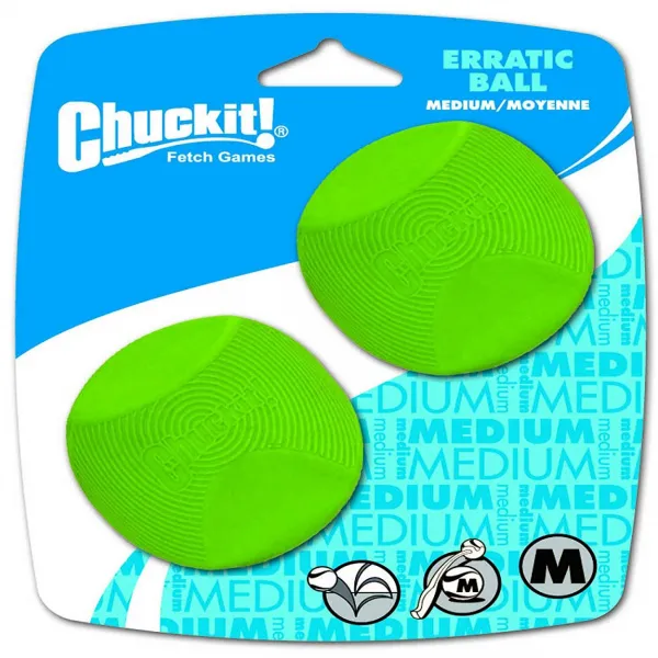 Canine Hardware Chuckit Erratic Ball Medium (2 Pack) 송곳니 하드웨어 Chuckit Erratic Ball Medium (2 팩), 1