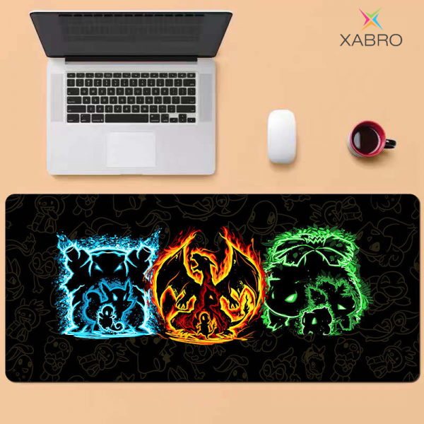XABRO 게이밍마우스장패드 피카츄 엄청나다, 진화, 260mm * 210mm 3mm