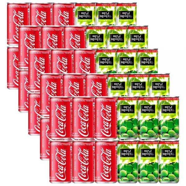 코카콜라 190ml x 30p+미닛메이드 매실 175ml 30p(유), 60개