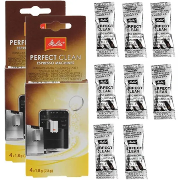 독일 Perfect Clean Melitta 클리닝 태블릿 descaler 석회질 제거 4개입 x 2팩