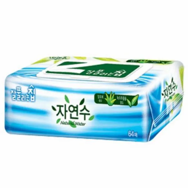 잘풀리는집 자연수 물티슈 캡형 64매 물티슈 캡형