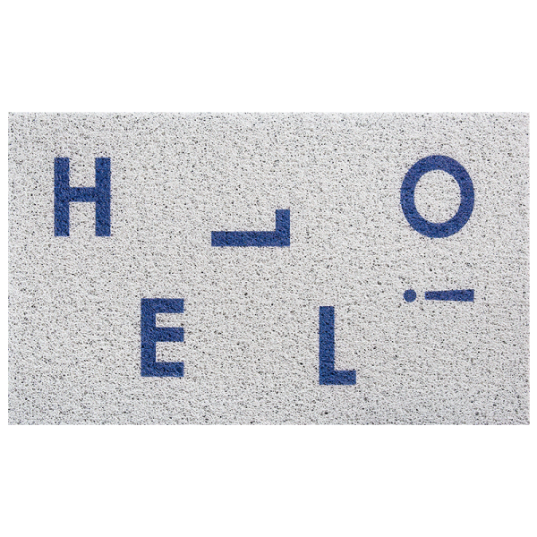 MOCAROSE 미끄러짐을 방지하다 코일현관매트 영문 프린트 두께 10mm, HELLO-B