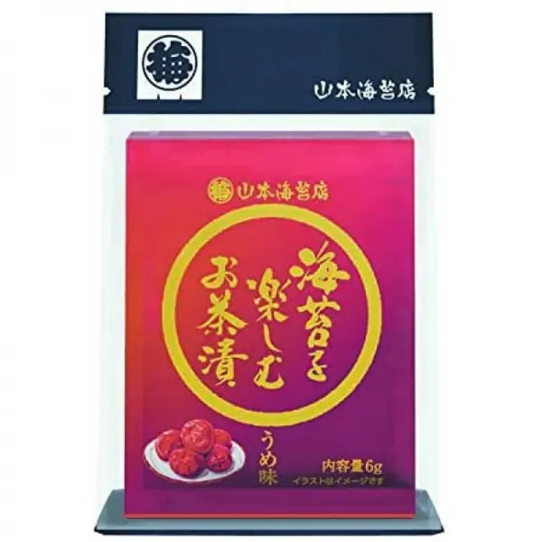 야마모토 김 가게 오차즈케 (우메) 5 봉지 입력 큐슈 아리아케 산 국산 김 선물 백중날, 1, 단일상품
