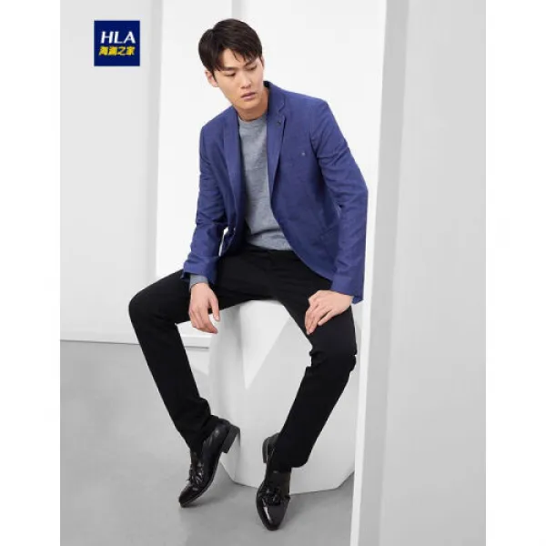 [란란한 집 단벌 수트]HLA 란란한가구 캐주얼 양복남2019 올가을 신상품 젠틀 체크 비지(2172)