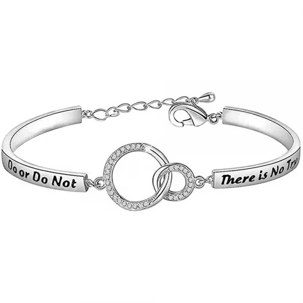 Kuiyai 요다 견적 않거나 할 일이 아니오 키 체인 졸업 선물 스타의 연인 워즈 팬 영화 열 Bracelet Silver