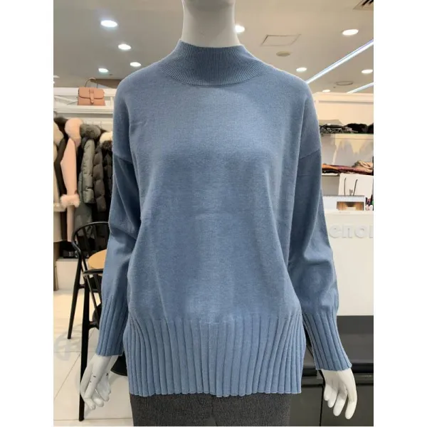 레노마레이디 레노마레이디 W몰 반폴라 주름 니트 Cx42kp060