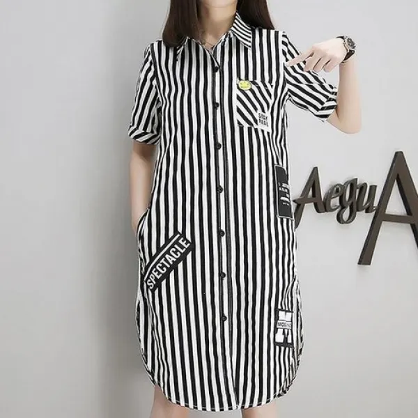 [유니쿰] 여성 셔츠 원피스 롱셔츠 eap08 592923841110