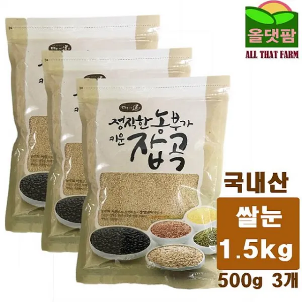 현스토어 2019년 국내산 원형 쌀눈 현미쌀눈 1.5kg 300g 2개 미강, 1