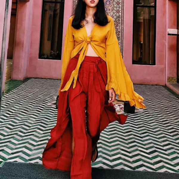 Kirahosi 명진 봄 가을 여성 여자 브이넥 예쁜 블라우스 상의 오피스룩 122 Dohny0