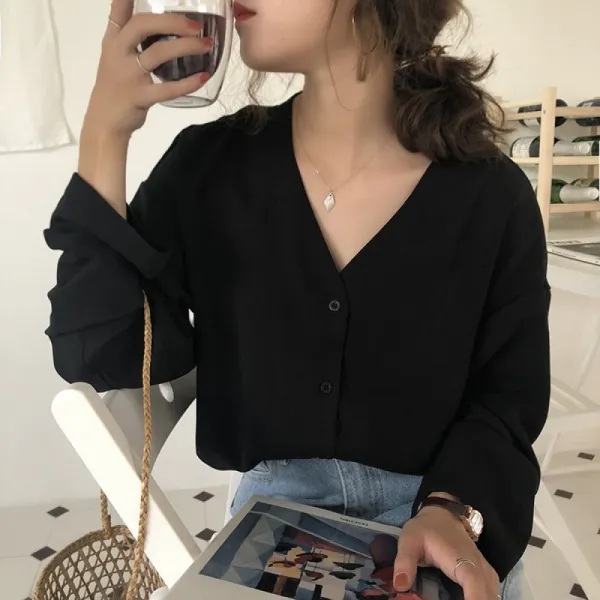 여성 데일리 쉬폰 정장핏 블라우스