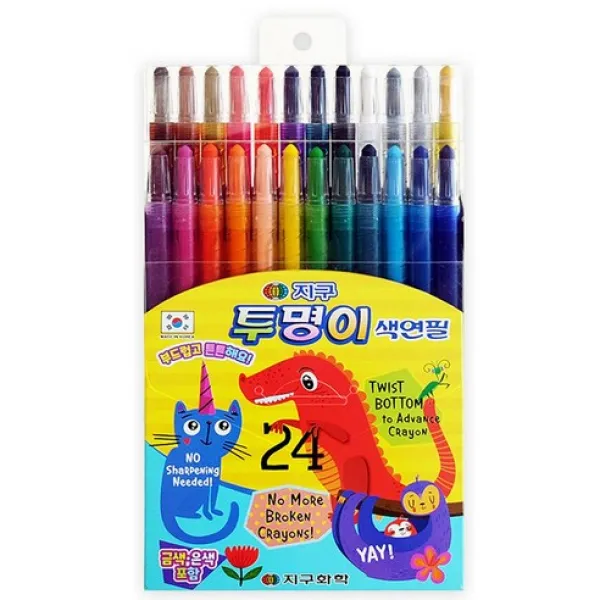 지구화학 투명이 색연필, 1개, 24색