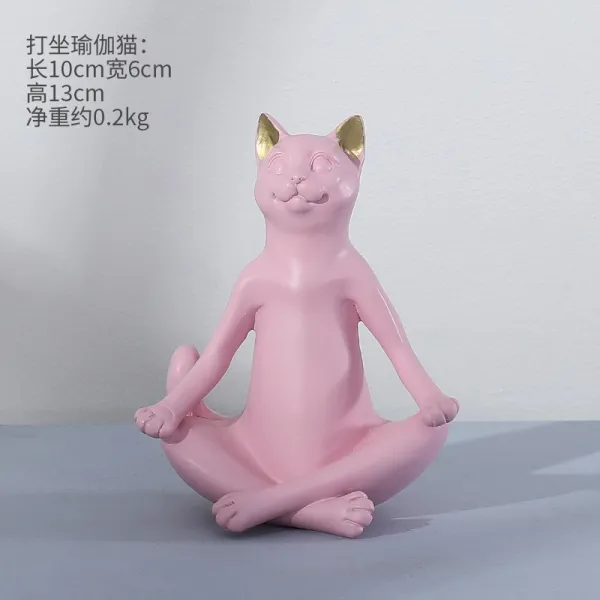 선샤인 그라프 트 신 타액 분비 고양이 북유럽 스타일 인테리어 소품 장식소품, 핑크 명상
