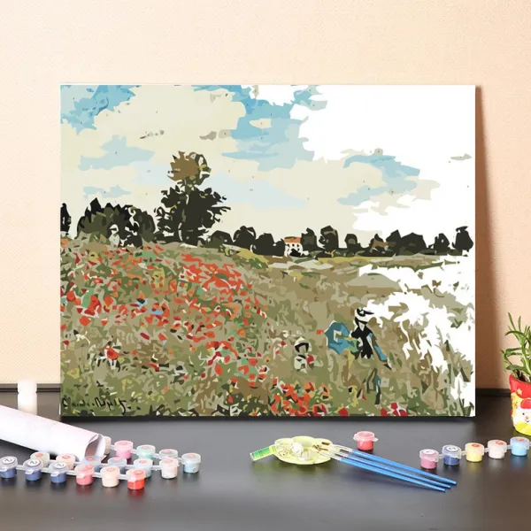 루트마켓 모네 모음 Diy 명화그리기 유화 그림 그리기 세트 페인팅 670 개 양귀비 꽃_40 X 50cm