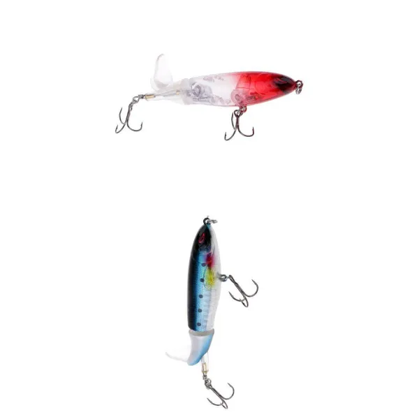 FWT2개 우퍼 포퍼 낚시 루어 인공 부동 낚시 미끼