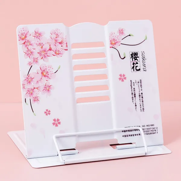 멀티클립 열독 선반 읽다 책장을 넘기다 겹 고정 교과서 도서 탁상 학생용 2258643629, 벚꽃 우산 (화이트 )