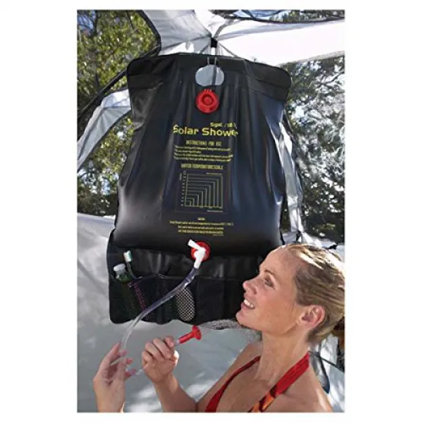 Texsport 5 Gallon Outdoor Portable Solar Shower for Camping Hiking Backpacking Texsport 5 갤런 캠핑 하이킹, nullSET