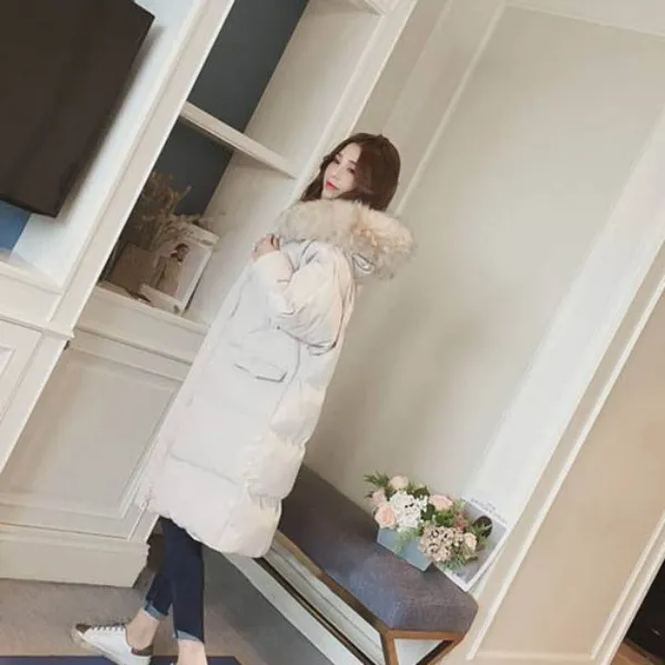 가바바 여자 겨울 롱패딩 부들부들한 터틀넥이 포인트 세련미 넘치는 스타일 후드 데일리 패딩 G40283