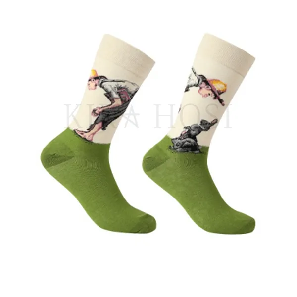 Kirahosi 가을 겨울 양말 기본핏 캐릭터 홀방 가성비 데일리 빈티지 편한 신축성좋은 통풍잘되는 양말 Js 503 Gs11 Dog4wqx4