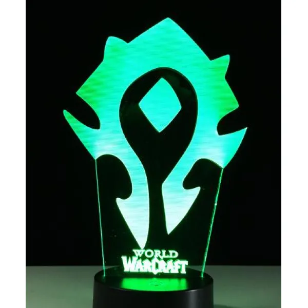 해외직구 LED World of Warcraft 3D LED Lamp 원격 제어 야간 조명 USB 테이블 램프 어린이 선물에 대한 동맹국 표시, Remote Control, Model 1