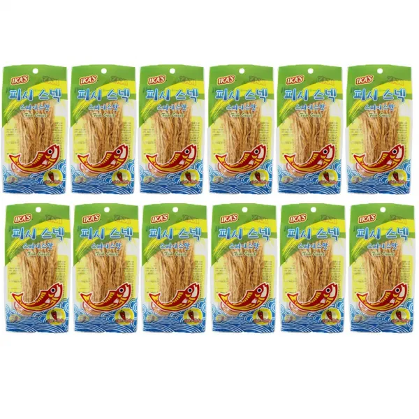 이카스 피시 스넥 스파이스맛, 15g, 12개입
