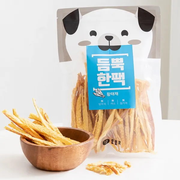 붐붐포 강아지 듬뿍한팩 대용량 수제간식, 1개, 황태