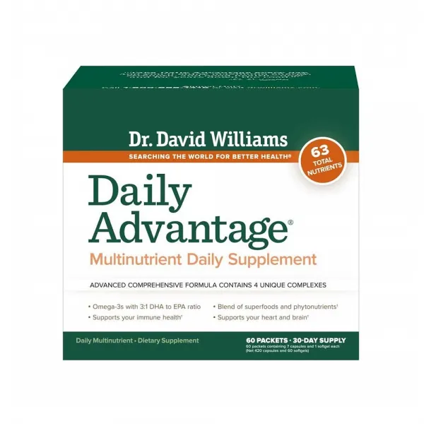 Dr. David Williams Dr 데일리 어드벤티지 멀티비타민 60포 1팩, 1병, 제품제목참조