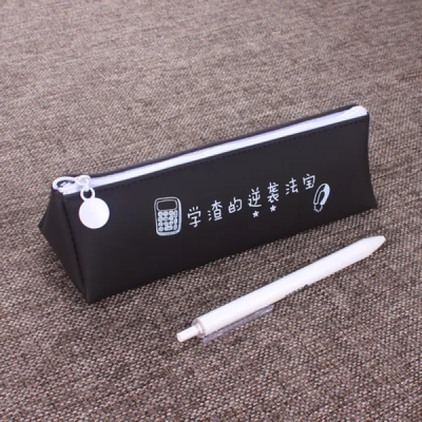 중학생 필통 초등학생 필통 한국 크리에이 티브 작은 신선한 펜 가방 귀여운 대용량 새로운 미니멀 한 중학교 학생 연필 연필, 단일옵션, 삼각학 찌꺼기법보