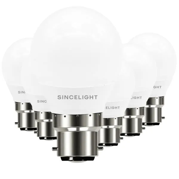 B22 LED Golfball 전구 (P45 / 프로스트 / 5W / 500 루멘 / 50W 상당 / 비 디밍 가능 / 총검 캡), 01 5W_03 B22, 01 Warm White 2700K