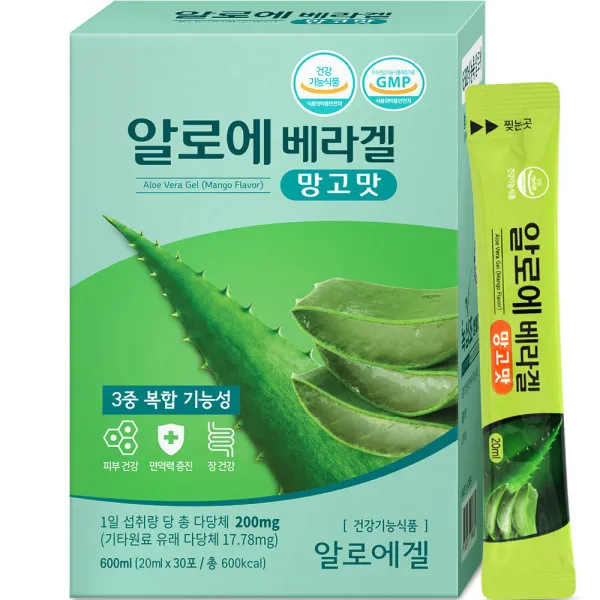 알로에 베라겔 망고맛총 30포/ 생기다당체 200mg, 단일상품