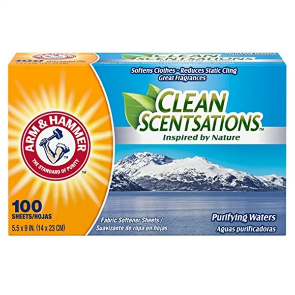 Arm & Hammer 암앤해머 클린 센트세이션 섬유 유연제 시트 정화수 100개입 2팩