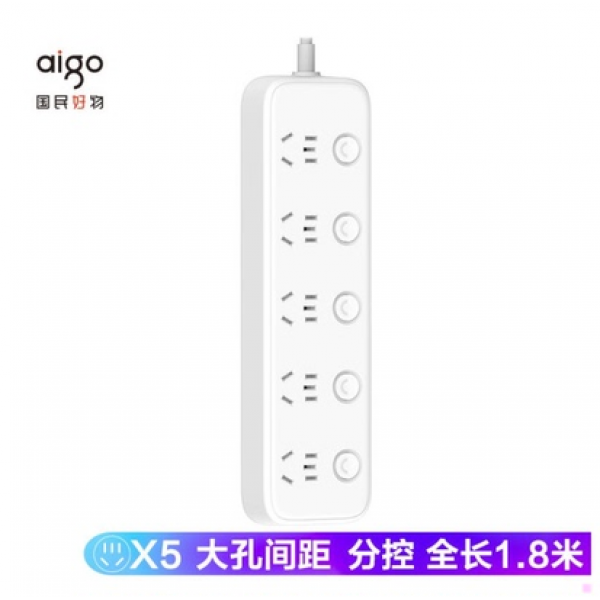 멀티탭 싸다 aigo돌파 점수 컨트롤전원 콘센트 접속판 1.8 3미터, 1개, T03-A505 18M