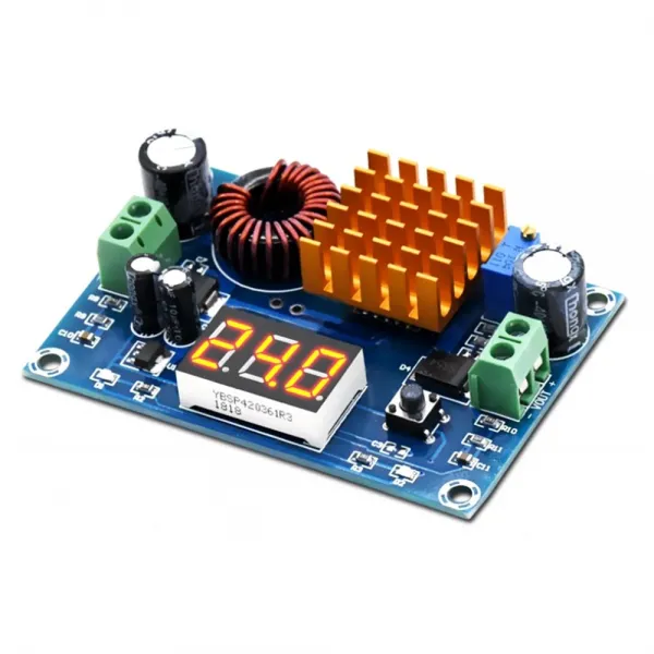 3 자리 Led 디스플레이 코일 히트 싱크와 XH-M411 DC-DC 3-35V으로 5-45V의 5A 스텝 업 컨버터 부스트 전원 공급 보드 모듈, 보여진 바와 같이, 하나
