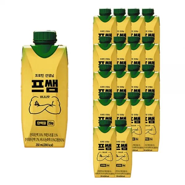 프쌤 단백질음료 바나나맛 250ml x 18개