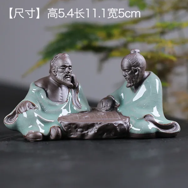 모두의직구 미니 도자기 역사 캐릭터 진열 장식품 나비장 빈티지 부품 중국식 부처님 실내, 노인 （노옹 ）유선