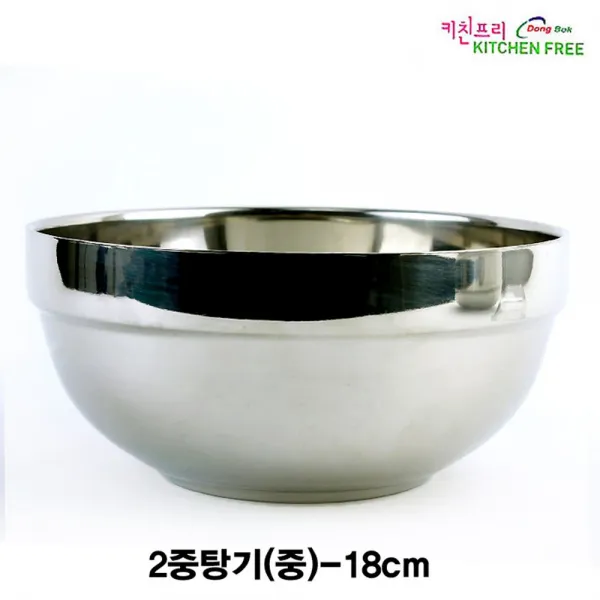 키친프리 2중 탕기 중 -18cm J_C_28098F 스텐이중면기 냉면기, 본상품선택