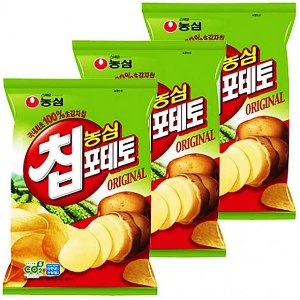 천리마마트 농심 포테토칩 60g x 10개 신선한 생감자 순식물성 기름 사용 바삭 감자스낵, 1