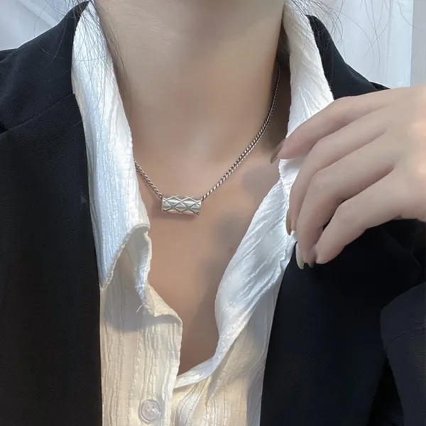 동대문 순은 옆구리 빈티지 목걸이 여 심플 개성 태은 숏체인 X1074