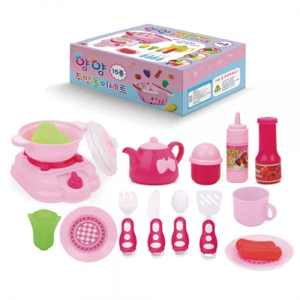 키즈토이 맛있는 주방놀이 15종 세트+예쁜 포장 박스