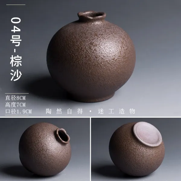 명품 미니도자기 도벽 도자기꽃 찻상테이블 부처님 중국식 동전풀 실내 진열 장식품 거실 꽃병 19번 4번 종려모래