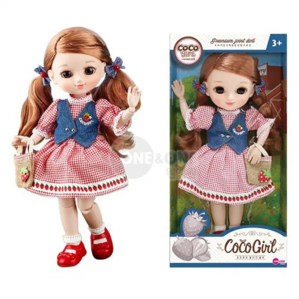 딸기가좋아 구체관절 상큼발랄 코코걸인형 블럭 어린이 유아 유치원